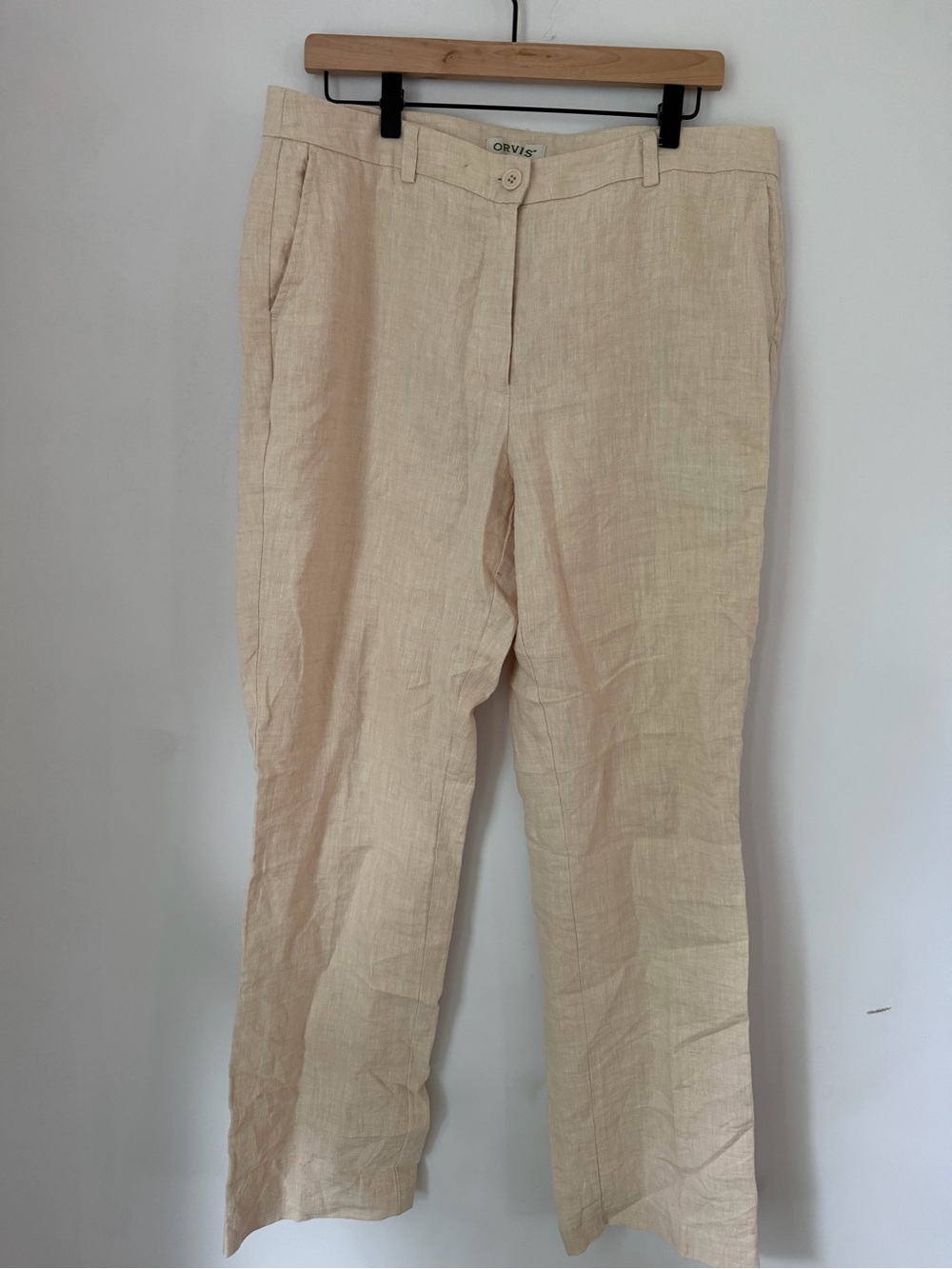 Orvis 100% Linen Trouser Pants, Size 14